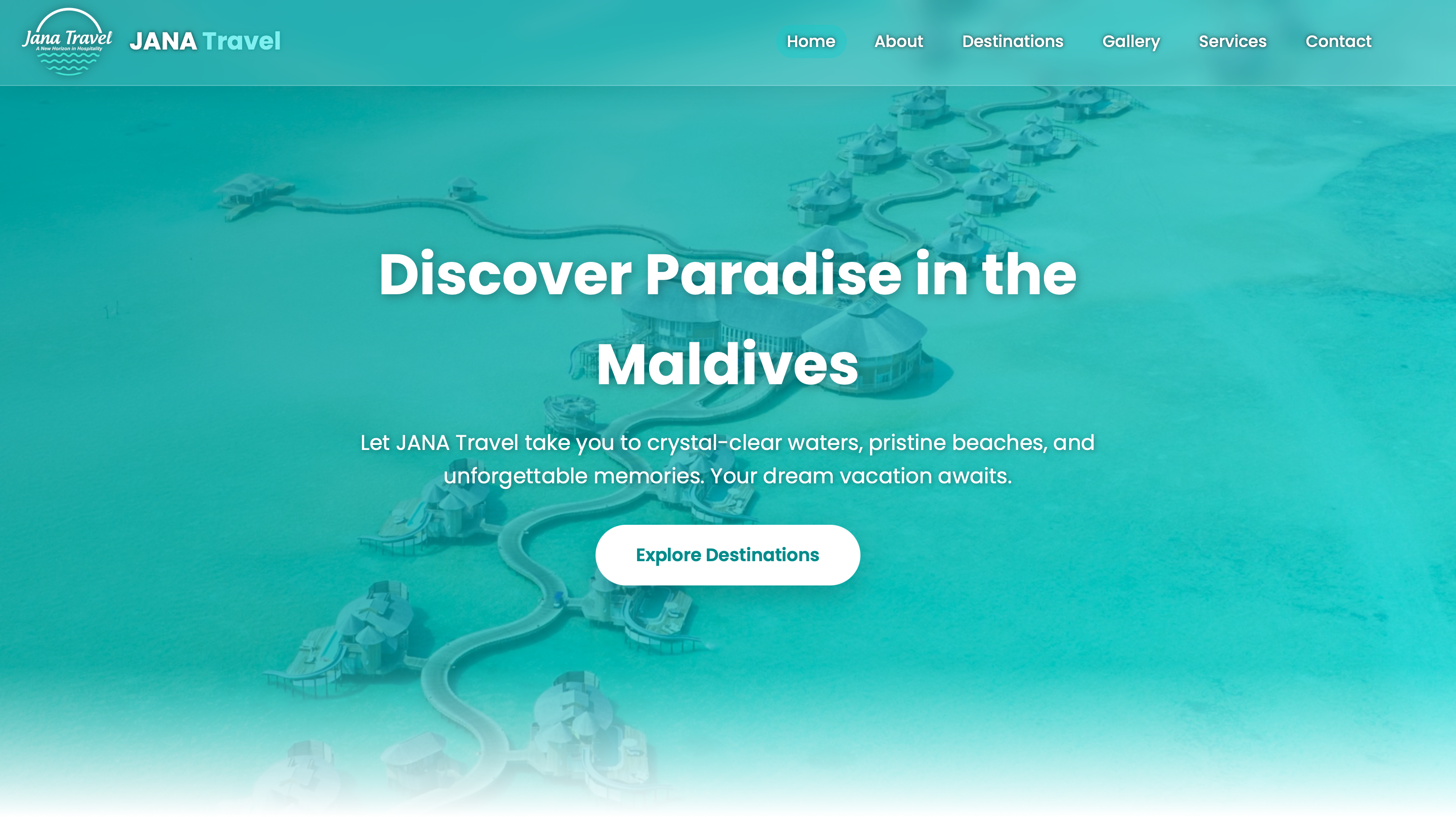 Jana Travel website preview